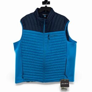 Eddie‎ Bauer First Ascent 800 Stormdown Microtherm Pertex Vest Blue Navy Men 2XL